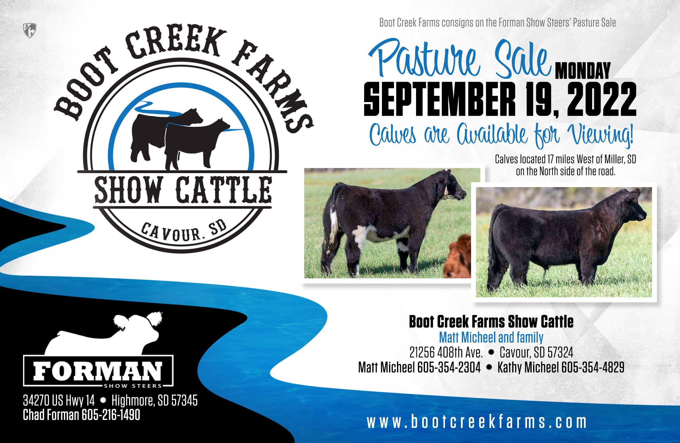 Boot-Creek-Farms Show Cattle - Forman Show Steers - Pasture Sale 2022 2021 Forman Show Steers and Boot Creek Farms Pasture Sale